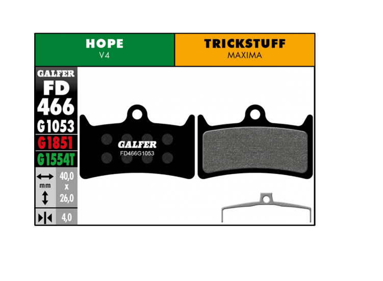 PASTILLAS FRENO BICICLETA GALFER STANDARD HOPE V4